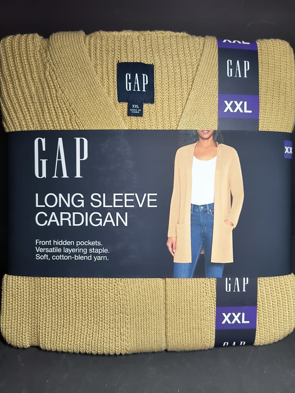 Gap Long Sleeve Cardigan XXL Safari color